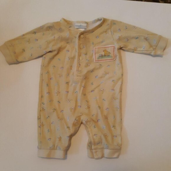 Agabang Baby Girls One Piece Pajamas size 3 Months Yellow Duck - Picture 2 of 6